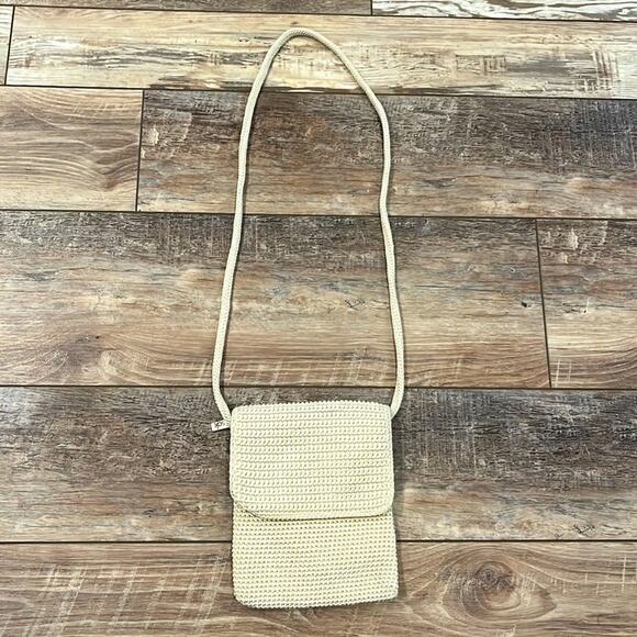 THE SAK Cream Woven Crossbody Bag Purse Perfect For Travel - Picture 1 of 8